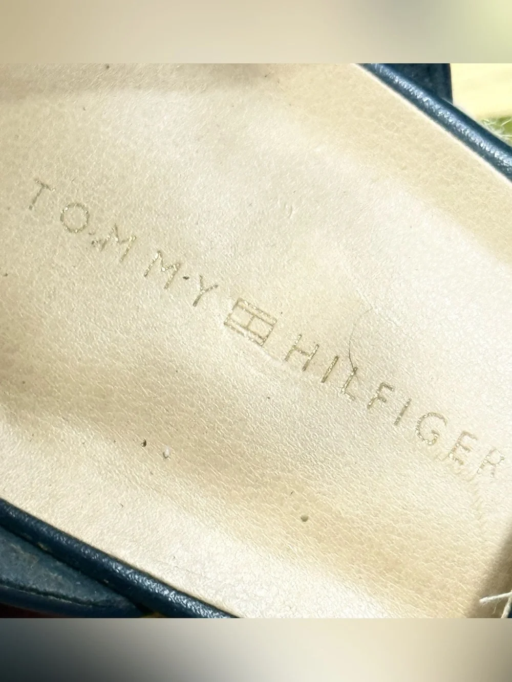 Tommy Hilfiger TWGEMINA  Navy & Cream Espadrille Jute 3” Wedge Sandals Size 8.5